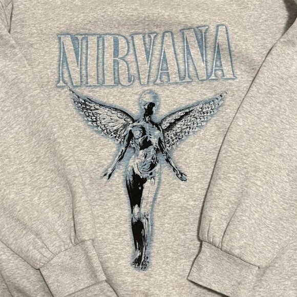 H&M Women's Grey and Blue Sweatshirt - Picture 2 of 3